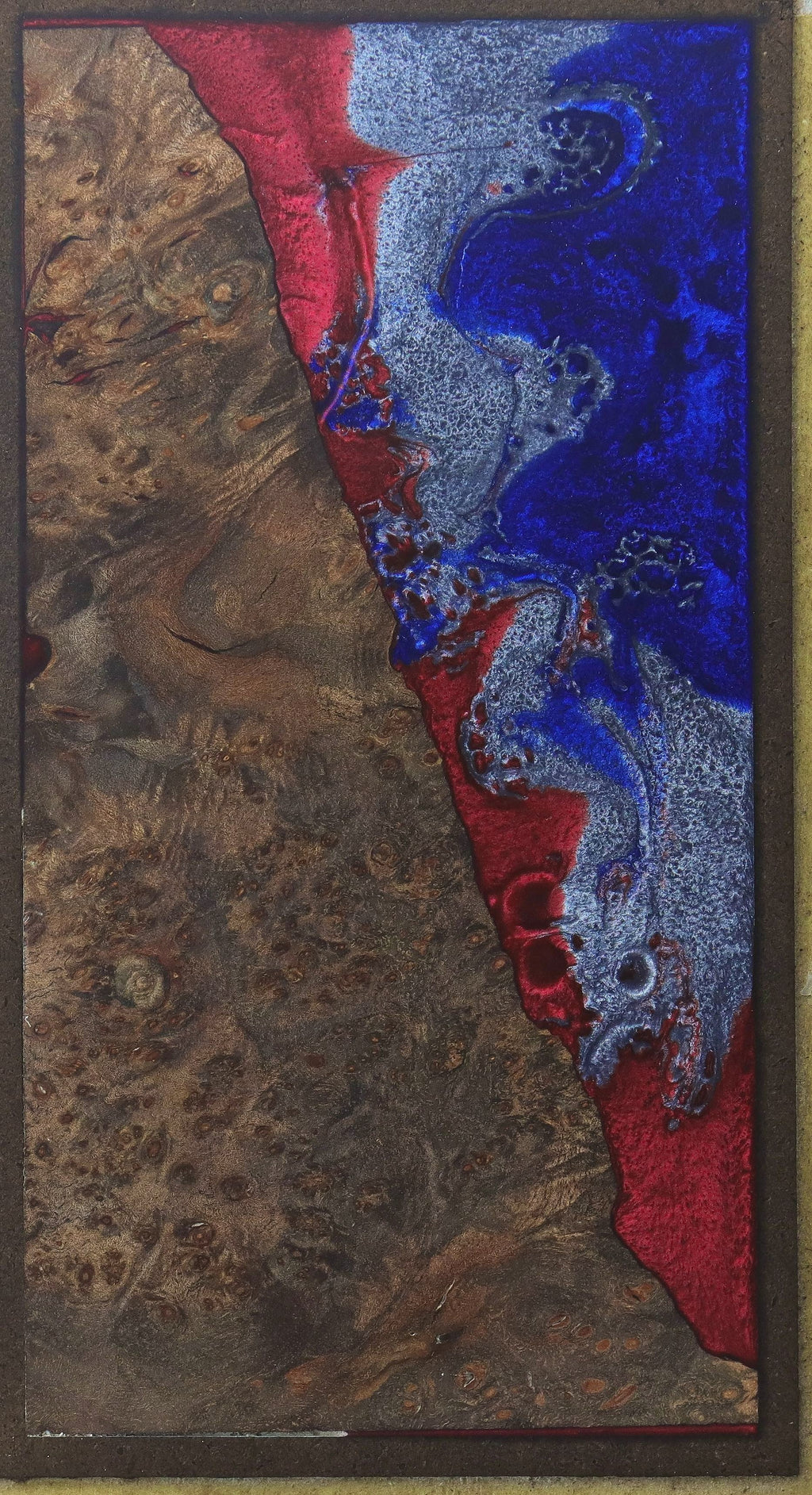 iPhone Xs Max Wood+Resin Case - Danni (Blue & Red, 329567)