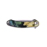 EDC Wood+Resin Pocket Knife - Ayda (Teal & Gold, 450119)