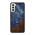 Galaxy S21 Wood+Resin Phone Case - Rozalia (Dark Green, 450098)