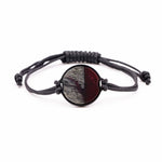 Circle Wood+Resin Bracelet - Russel (Dark Red, 381148)