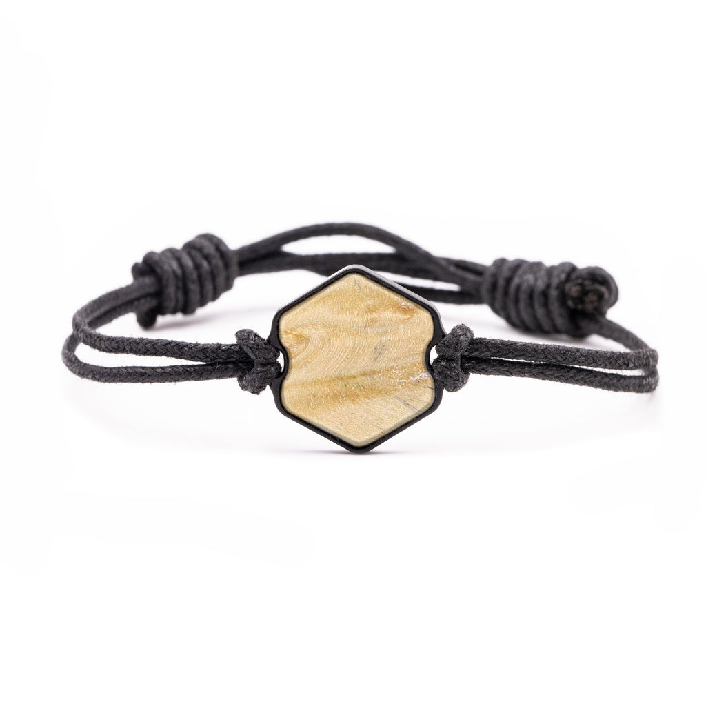 Hex Wood+Resin Bracelet - Anthony (Dark Green, 381724)