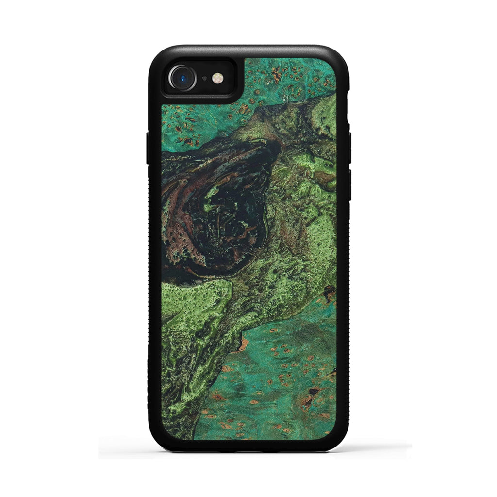 iPhone SE Wood+Resin Case - Rozanne (Dark Green, 330262)