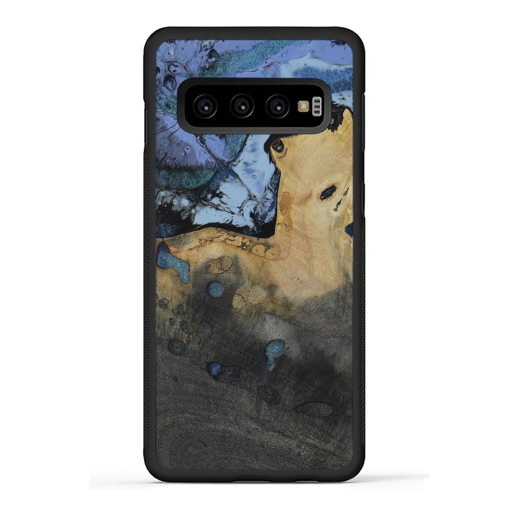 Galaxy S10 Wood+Resin Phone Case - Bili (Dark Green, 450057)