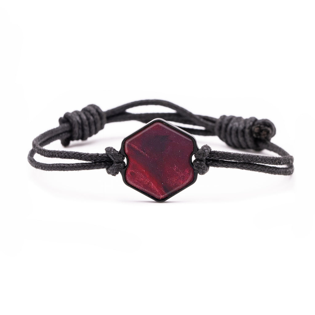 Hex ResinArt Bracelet - Ende (Dark Red, 380200)