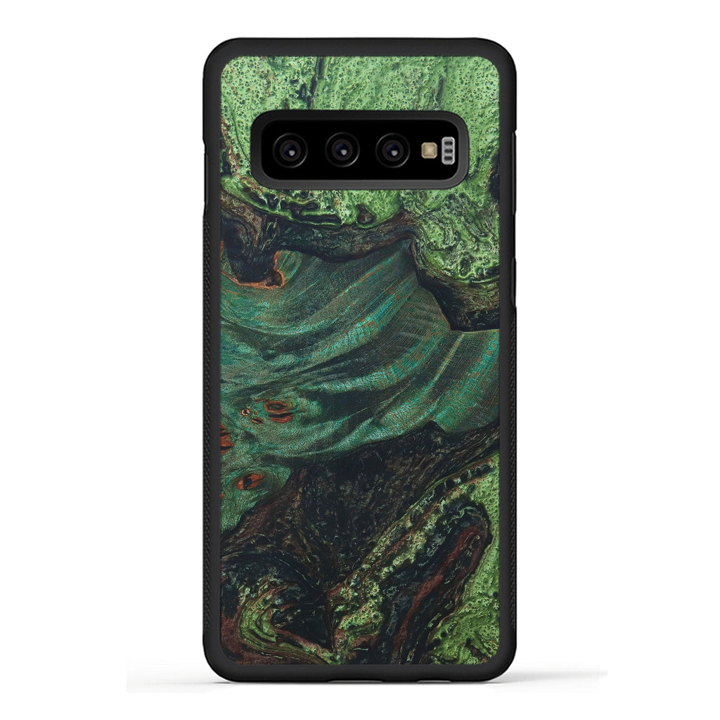 Galaxy S10 Wood+Resin Case - Larkin (Dark Green, 330257)