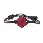 Hex ResinArt Bracelet - Teruko (Dark Red, 381547)