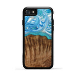 iPhone 8 Wood+Resin Phone Case - Sheena (Light Blue, 387907)