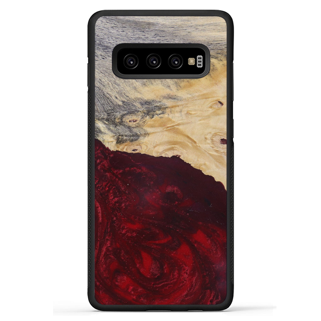 Galaxy S10 Plus Wood+Resin Phone Case - Ingeborg (Dark Green, 381718)