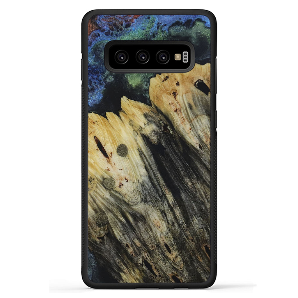 Galaxy S10 Plus Wood+Resin Phone Case - Mehrzad (Dark Green, 450103)