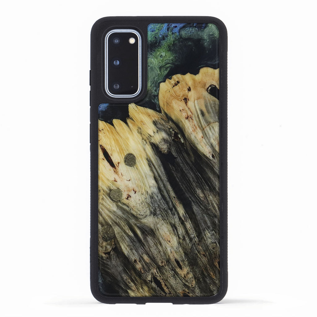 Galaxy S20 Wood+Resin Phone Case - Mehrzad (Dark Green, 450103)