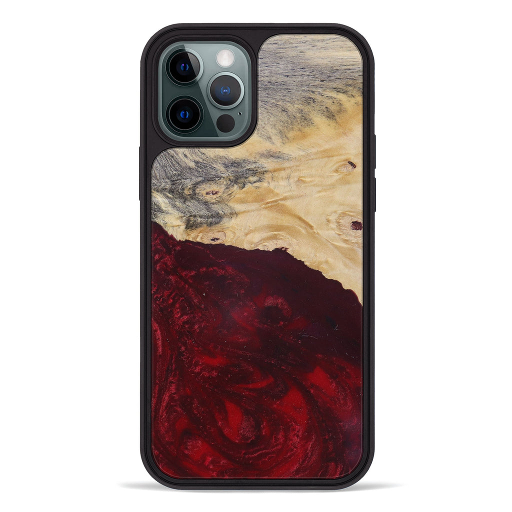 iPhone 12 Pro Wood+Resin Phone Case - Terrye (Purple, 381737)