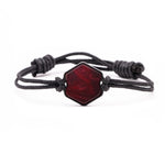 Hex ResinArt Bracelet - Cang (Black & White, 381631)