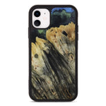 iPhone 11 Wood+Resin Phone Case - Michelle (Dark Green, 450126)