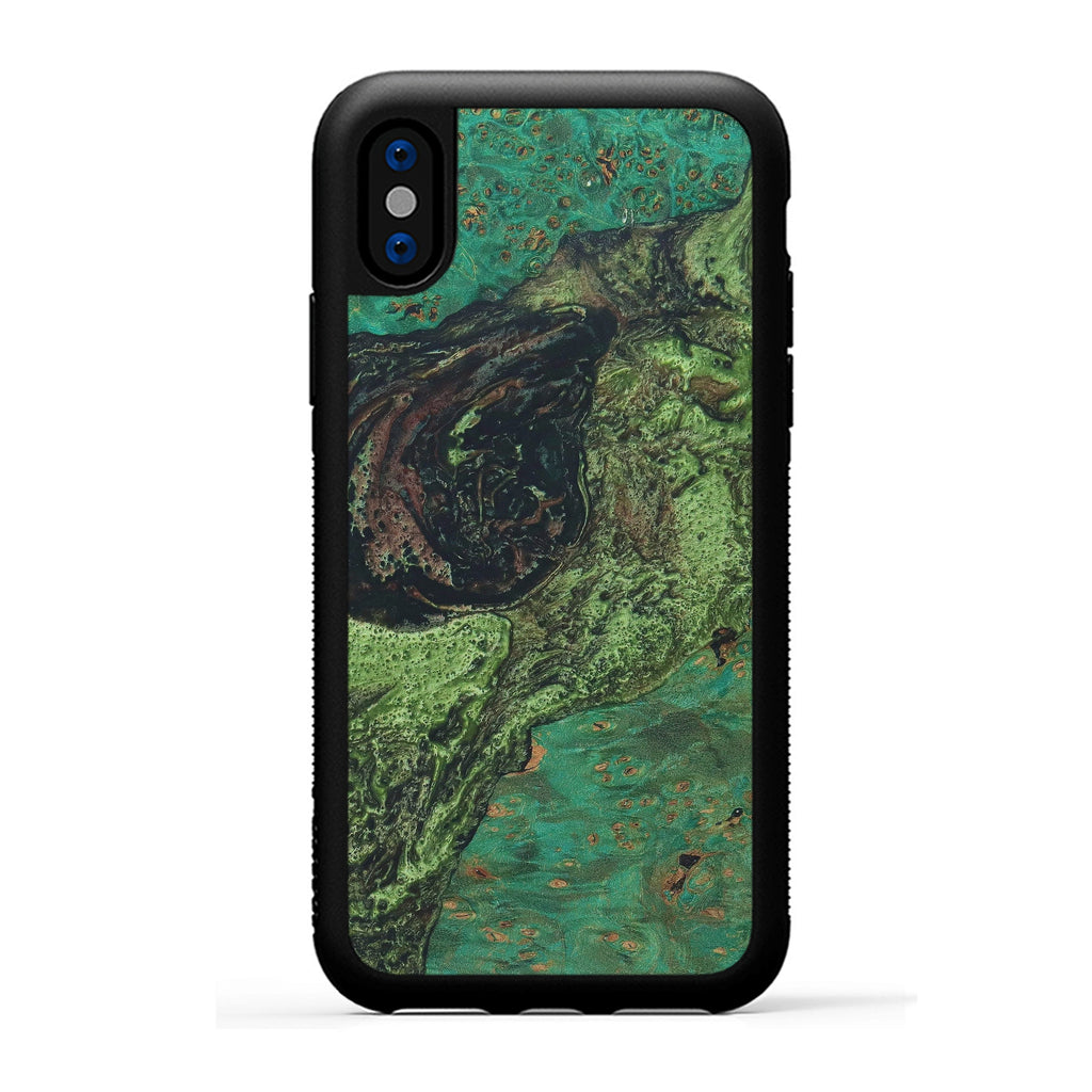 iPhone X Wood+Resin Case - Rozanne (Dark Green, 330262)