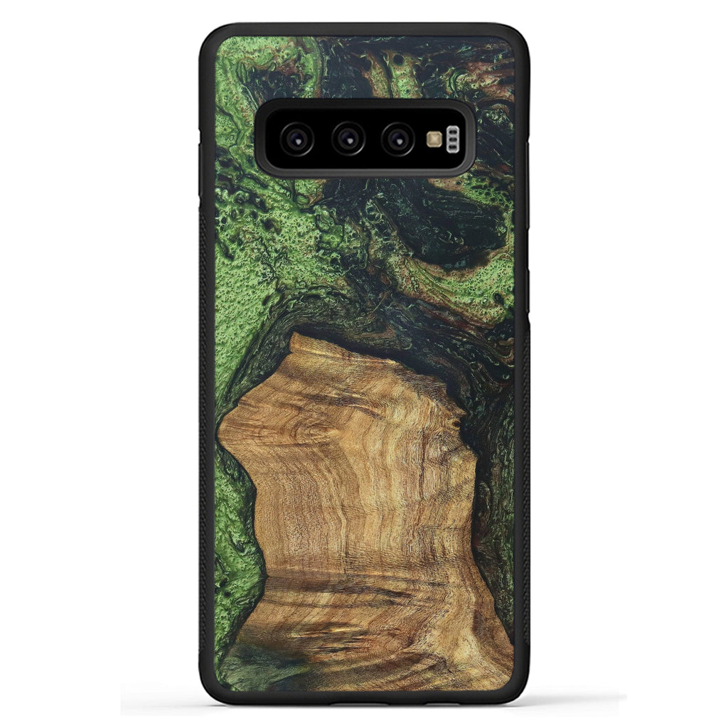 Galaxy S10 Plus Wood+Resin Case - Dallas (Dark Green, 330259)