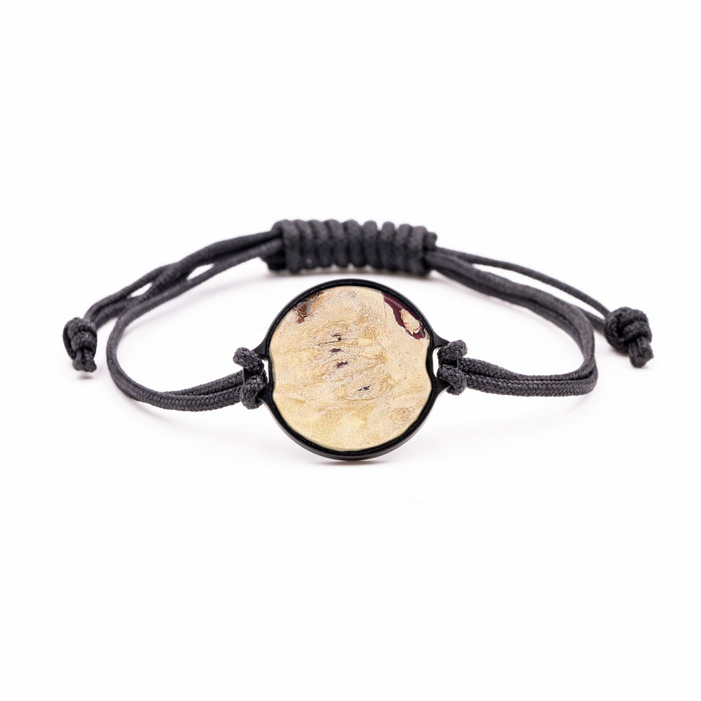 Circle Wood+Resin Bracelet - Fanchette (Dark Red, 380186)