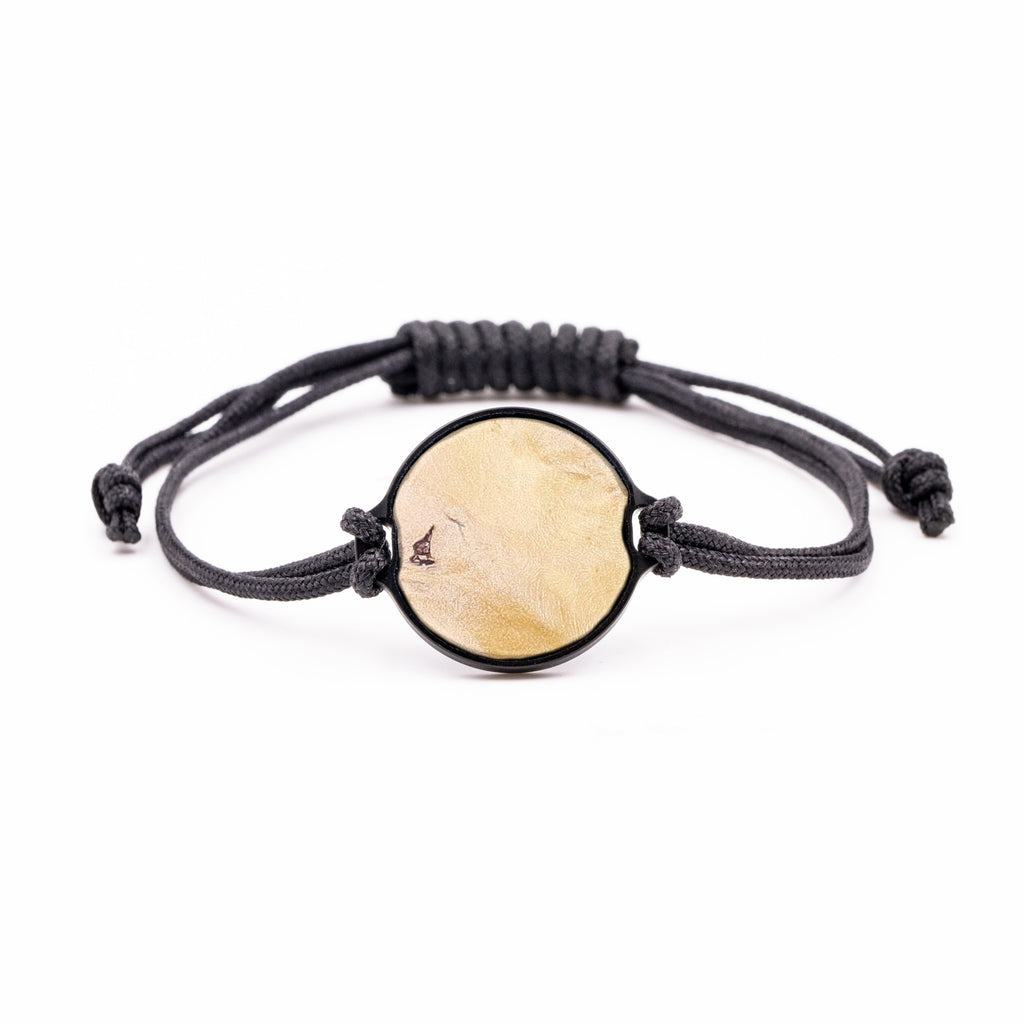 Circle Wood+Resin Bracelet - Ulla (Dark Red, 381142)