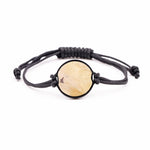 Circle Wood+Resin Bracelet - Ulla (Dark Red, 381142)