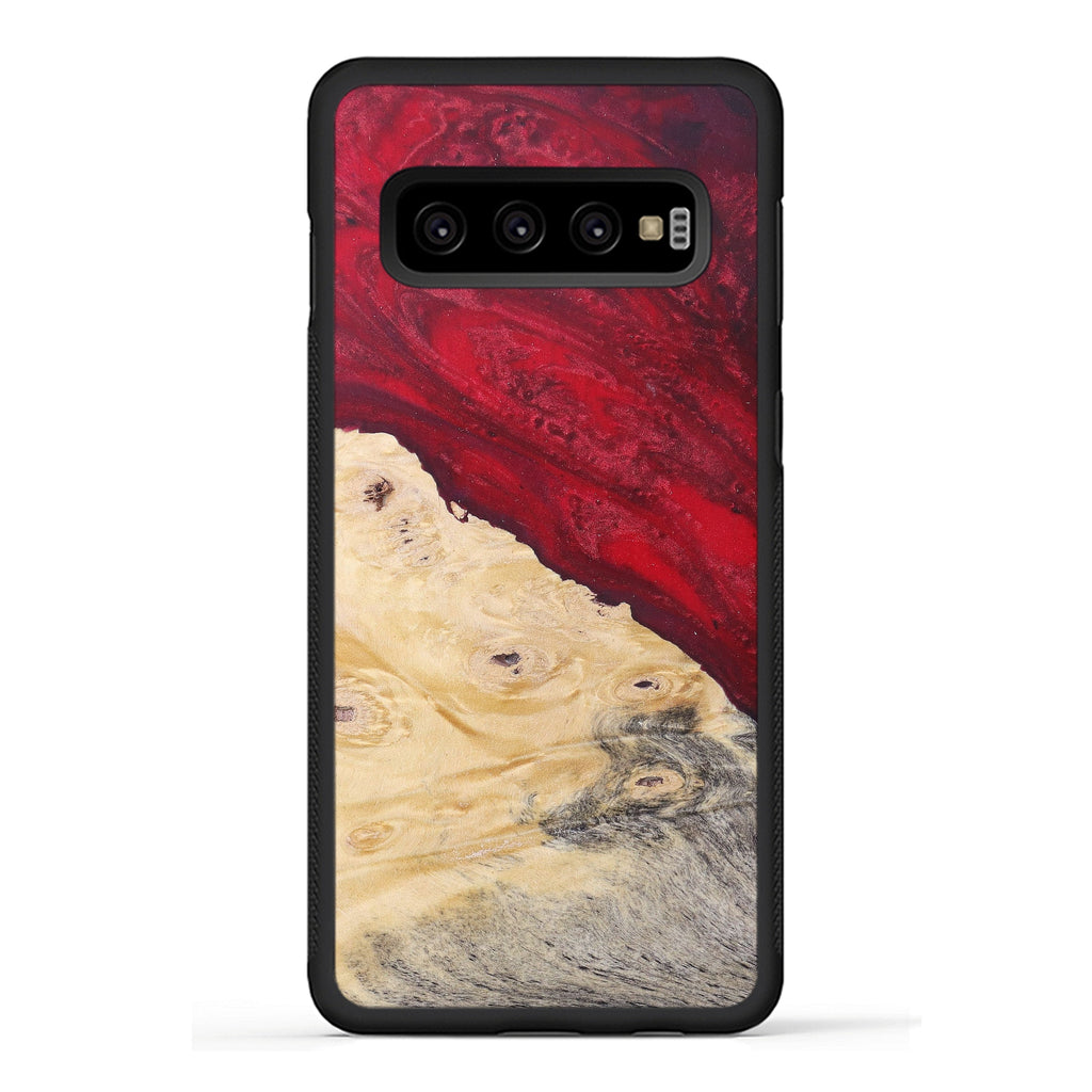 Galaxy S10 Wood+Resin Phone Case - Jill (Dark Green, 381716)