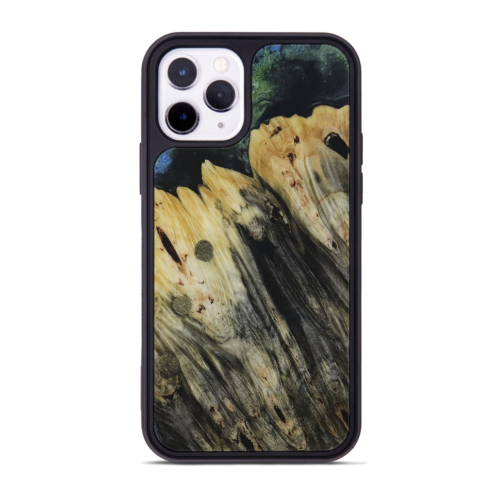 iPhone 11 Pro Wood+Resin Phone Case - Mehrzad (Dark Green, 450103)