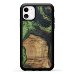 iPhone 11 Wood+Resin Case - Dallas (Dark Green, 330259)