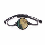 Circle Wood+Resin Bracelet - Georgiana (Dark Green, 450051)