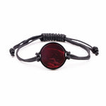 Circle ResinArt Bracelet - Chandran (Dark Red, 380199)
