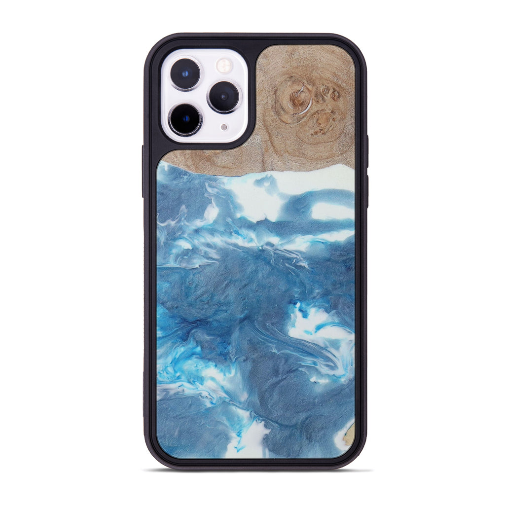 iPhone 11 Pro Wood+Resin Phone Case - Klazien (Dark Green, 450132)