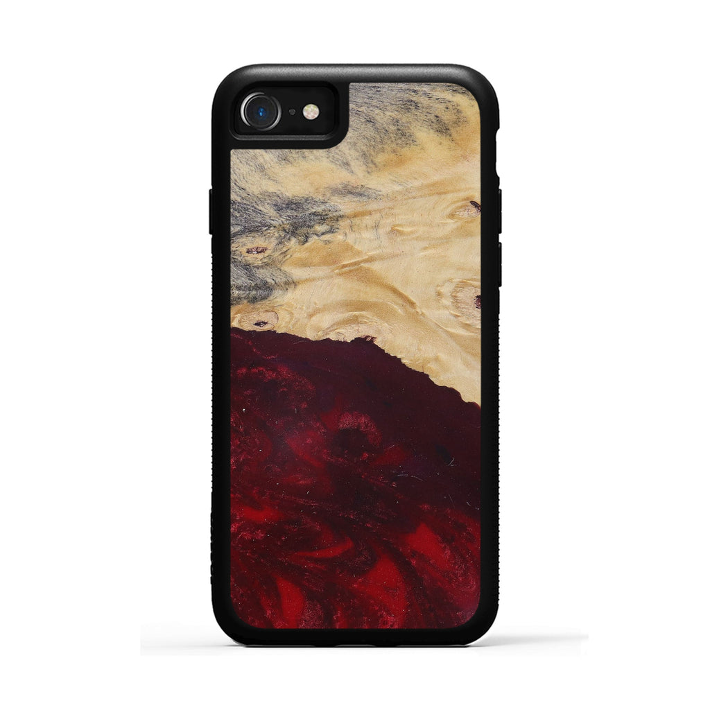 iPhone 8 Wood+Resin Phone Case - Mail (Dark Red, 380576)