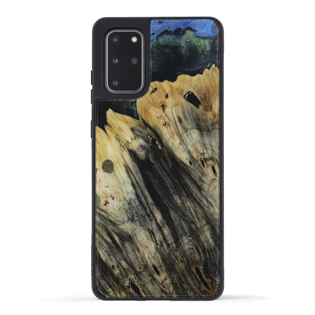 Galaxy S20 Plus Wood+Resin Phone Case - Michelle (Dark Green, 450126)