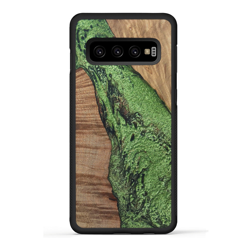 Galaxy S10 Wood+Resin Case - Jabir (Dark Green, 330256)