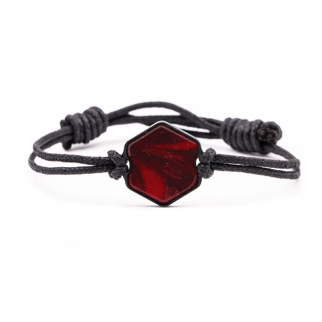 Hex ResinArt Bracelet - Stanislas (Dark Red, 381322)