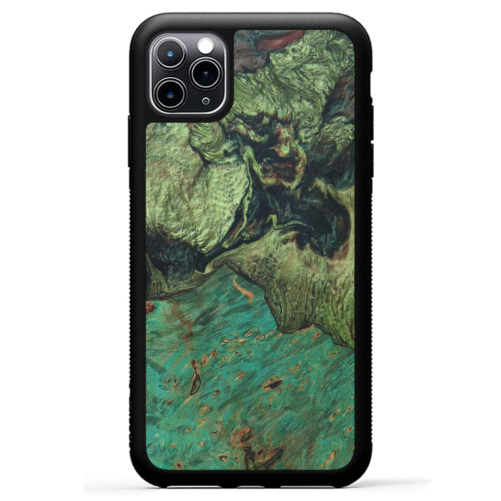 iPhone 11 Pro Max Wood+Resin Case - Korrie (Dark Green, 330260)