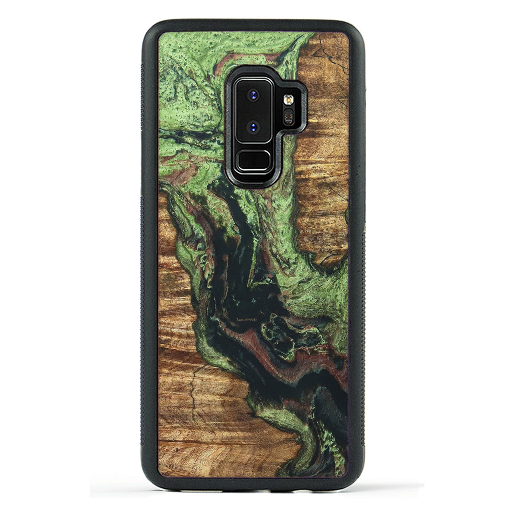 Galaxy S9 Plus Wood+Resin Case - Takashi (Dark Green, 330258)