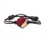 Hex Wood+Resin Bracelet - Beverlee (Dark Red, 381069)