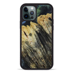 iPhone 12 Pro Wood+Resin Phone Case - Karia (Teal & Gold, 450115)