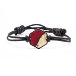 Hex ResinArt Bracelet - Sadella (Dark Red, 381550)