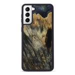 Galaxy S21 Plus Wood+Resin Phone Case - Edyth (Dark Green, 450127)