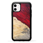 iPhone 11 Wood+Resin Phone Case - Wally (Dark Green, 381719)