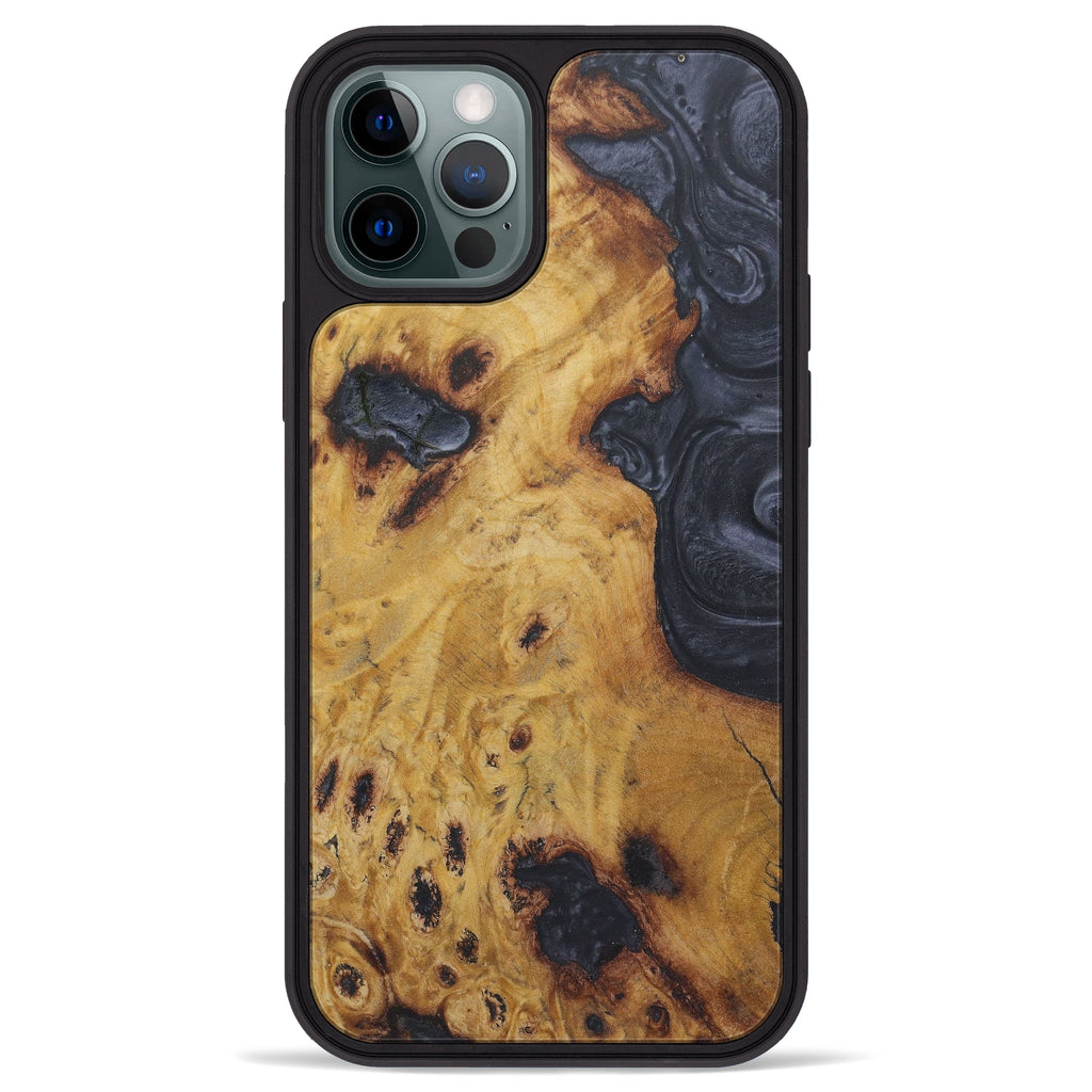 iPhone 12 Pro Max Wood+Resin Phone Case - Natka (Purple, 450145)