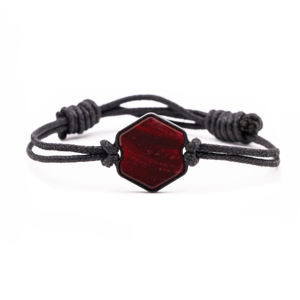 Hex ResinArt Bracelet - Manhatten (Dark Red, 381140)