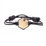 Hex Wood+Resin Bracelet - Janeen (Dark Blue, 381190)