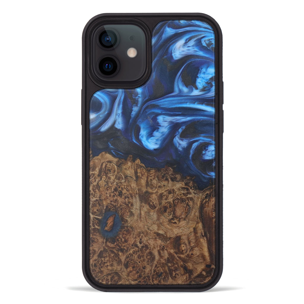 iPhone 12 Wood+Resin Phone Case - Angelica (Purple, 450155)