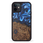 iPhone 12 Wood+Resin Phone Case - Angelica (Purple, 450155)