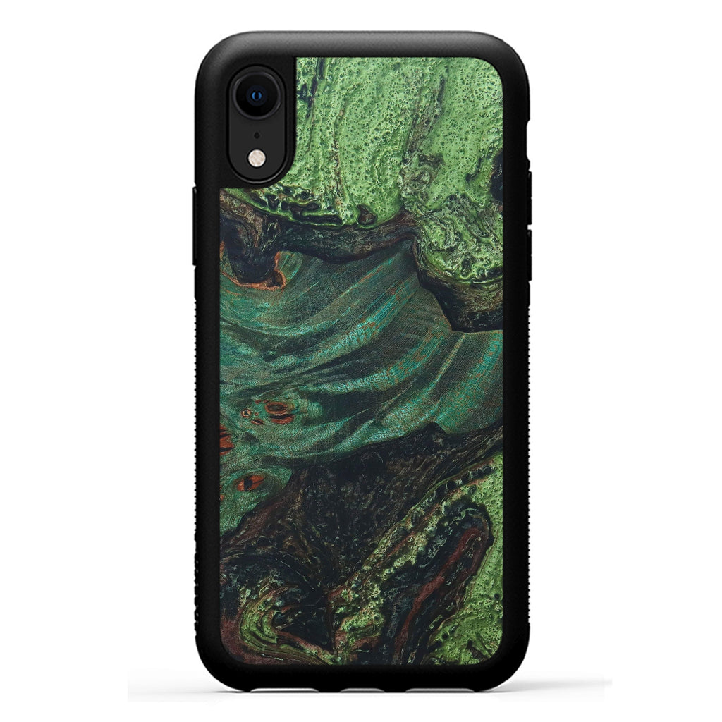 iPhone Xr Wood+Resin Case - Larkin (Dark Green, 330257)