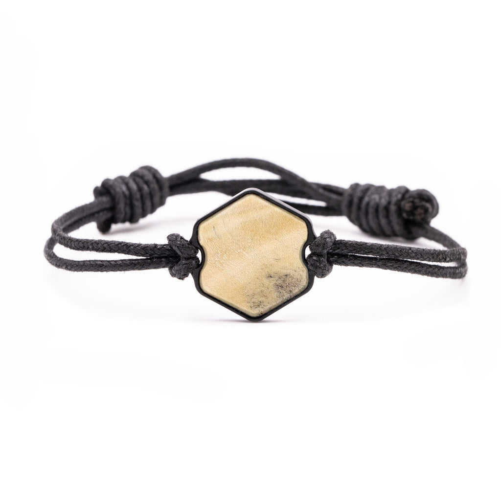 Hex Wood+Resin Bracelet - Eline (Dark Blue, 381179)