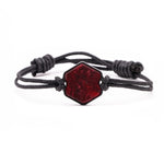 Hex ResinArt Bracelet - Fredrika (Dark Red, 381545)