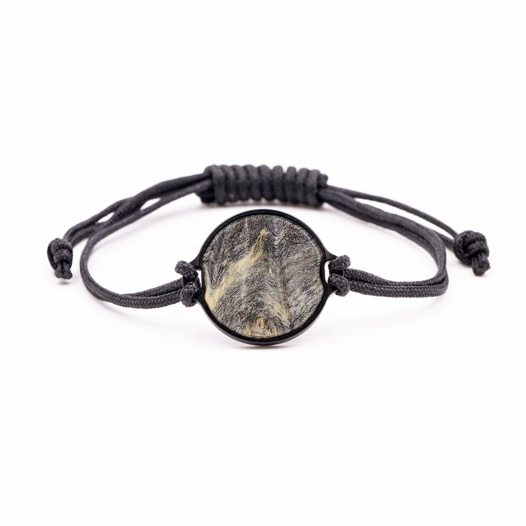 Circle Wood+Resin Bracelet - Roddy (Dark Red, 381159)