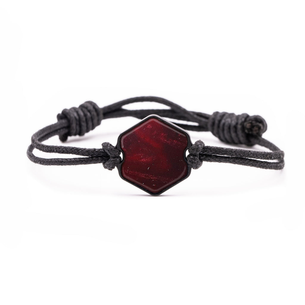 Hex ResinArt Bracelet - Technical (Dark Red, 380182)