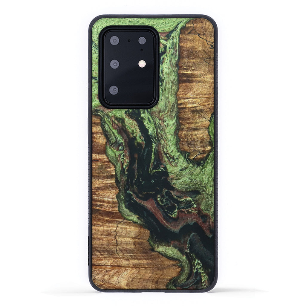 Galaxy S20 Ultra Wood+Resin Case - Takashi (Dark Green, 330258)